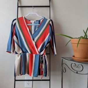 Colorful Striped Blouse